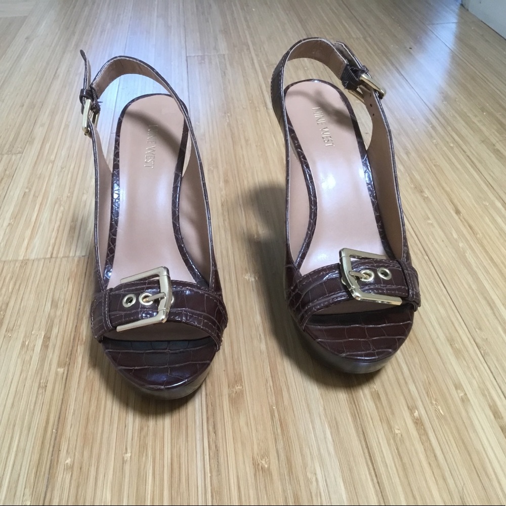 Nine West Leather Wedges